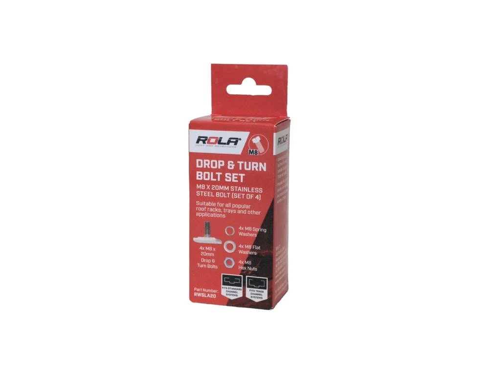 Drop & Turn Channel Bolt Set (M8x20mm) - Image 4