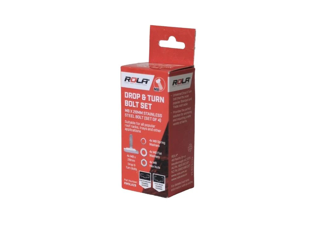 Drop & Turn Channel Bolt Set (M8x28mm) - Image 4